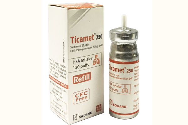 Ticamet 125 HFA Inhaler Refill-120 metered doses