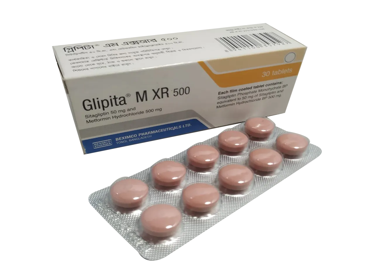 Glipita-M XR 50 mg+500 mg Tablet-30's Pack