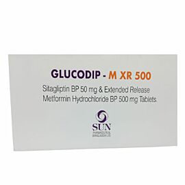 Glucodip M XR 50 mg+500 mg Tablet-10's Strip