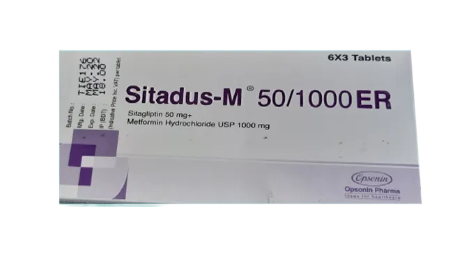 Sitadus-M 50 mg+1000 mg Tablet-18's Pack