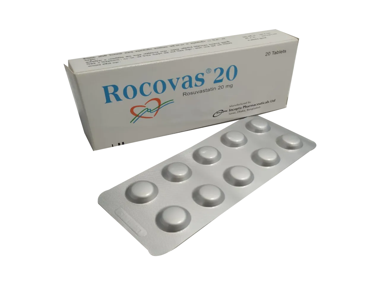 Rocovas 20 mg Tablet-10's Strip