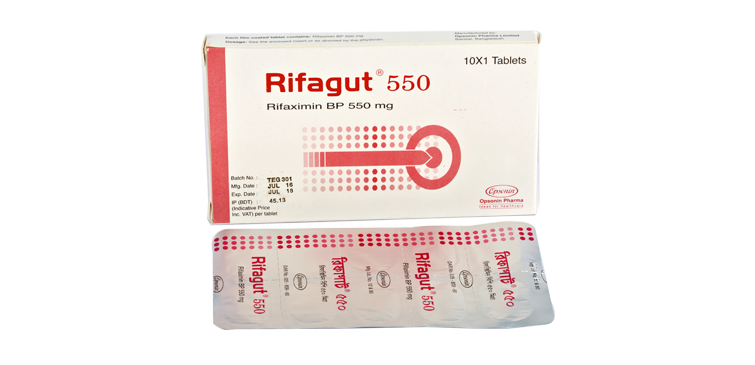 Rifagut 550 mg Tablet-10?s Pack