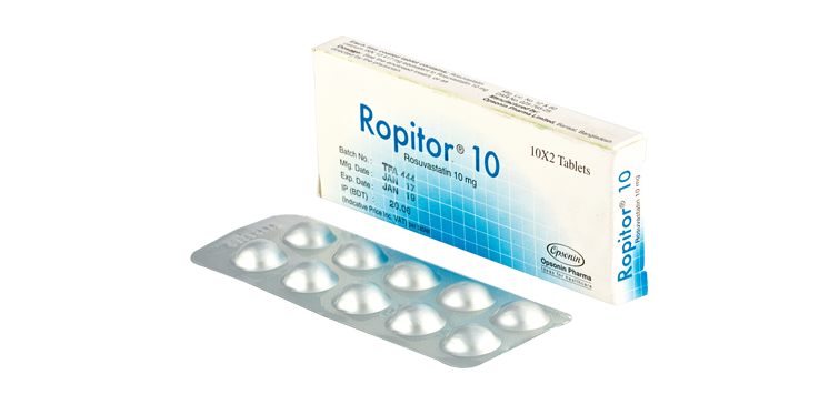 Ropitor 10 mg Tablet-14's Strip