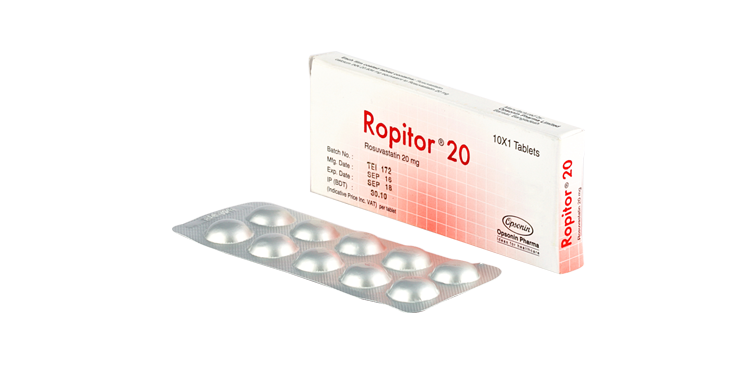 Ropitor 20 mg Tablet-14's Pack