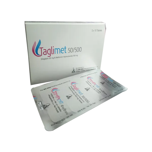 Taglimet 50 mg+500 mg Tablet-10's Strip