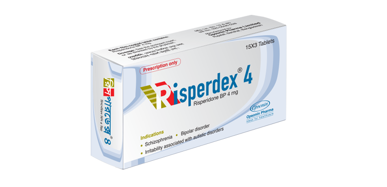 Risperdex 4 mg Tablet-10's Strip