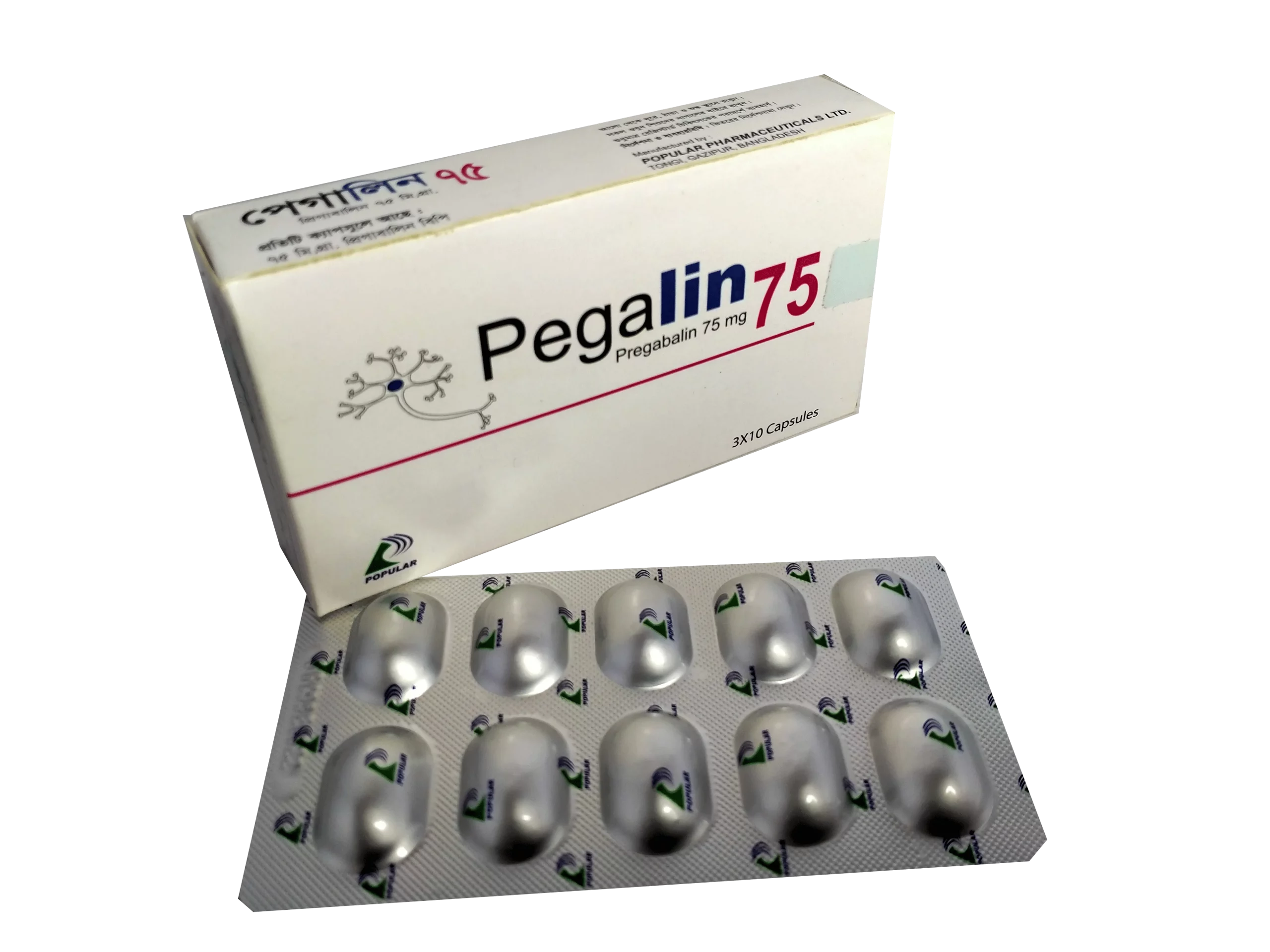 Pegalin 75 mg Capsule-10's Strip