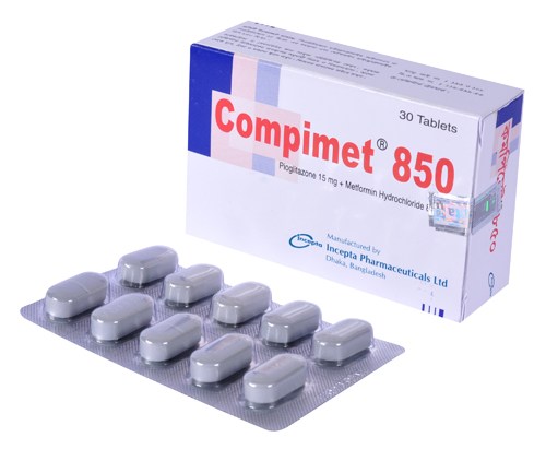 Compimet 850 mg Tablet-30's Pack
