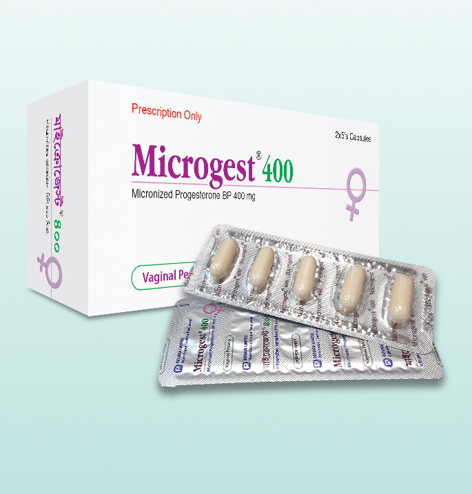Microgest 400 mg Vaginal Pessary-10's Pack