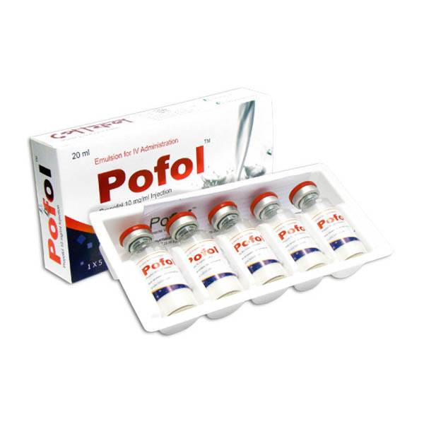 Pofol 200 mg/20 ml Emulsion for infusion-5's Pack