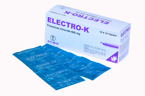 Electro-K 600 mg Tablet-10's strip