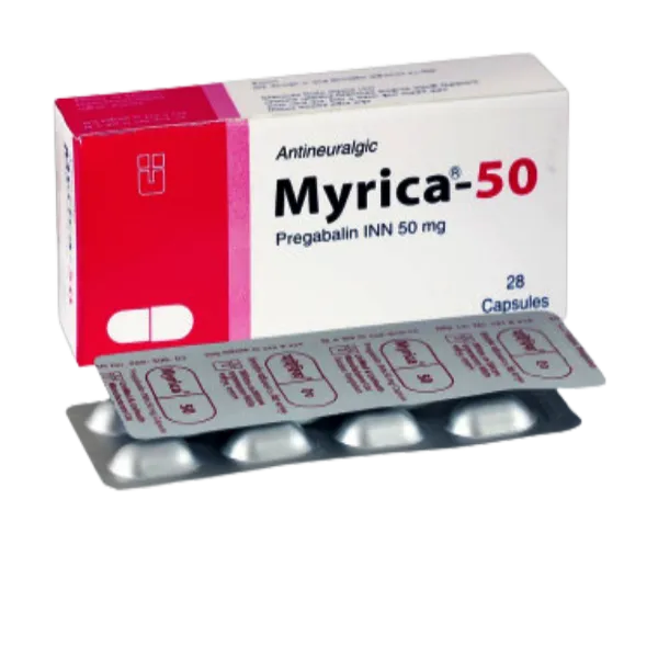 Myrica 50 mg Capsule-7's Strip