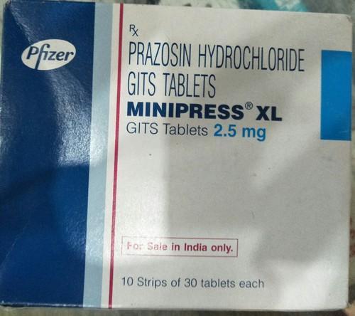 Minipress XL 2.5 mg Tablet-30's Pack