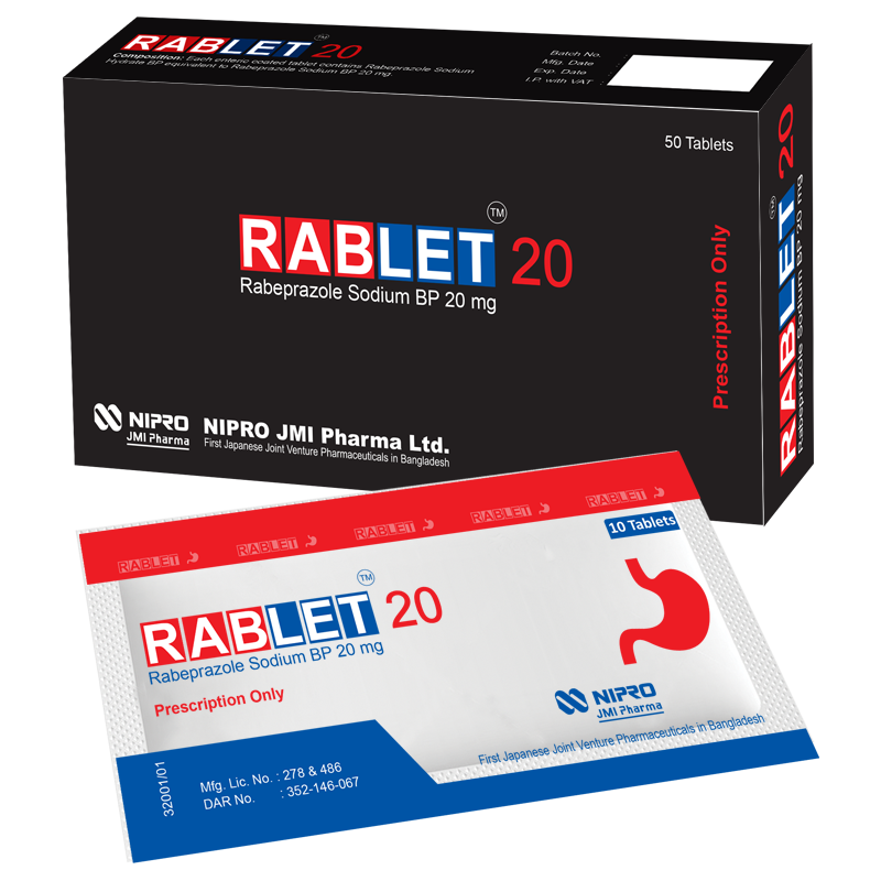 Rablet 20 mg Tablet-10's Strip