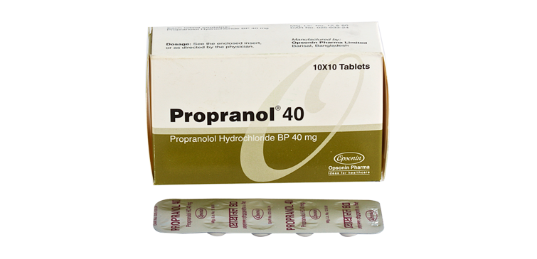 Propranol 40 mg Tablet-10's Strip