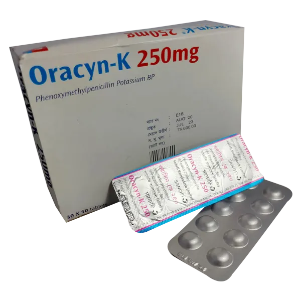 Oracyn-K 250 mg Tablet-10's Strip