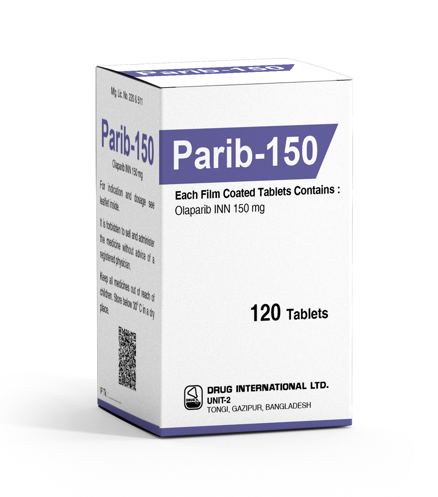 Parib 150 mg Tablet-120's Pot