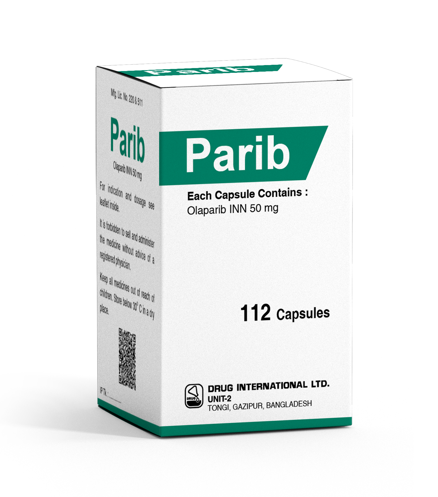 Parib 50 mg Tablet-112's Pot