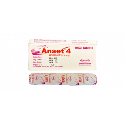 Anset 4 mg Tablet-10's Strip