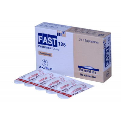 Fast 125 mg Suppository-5's Strip