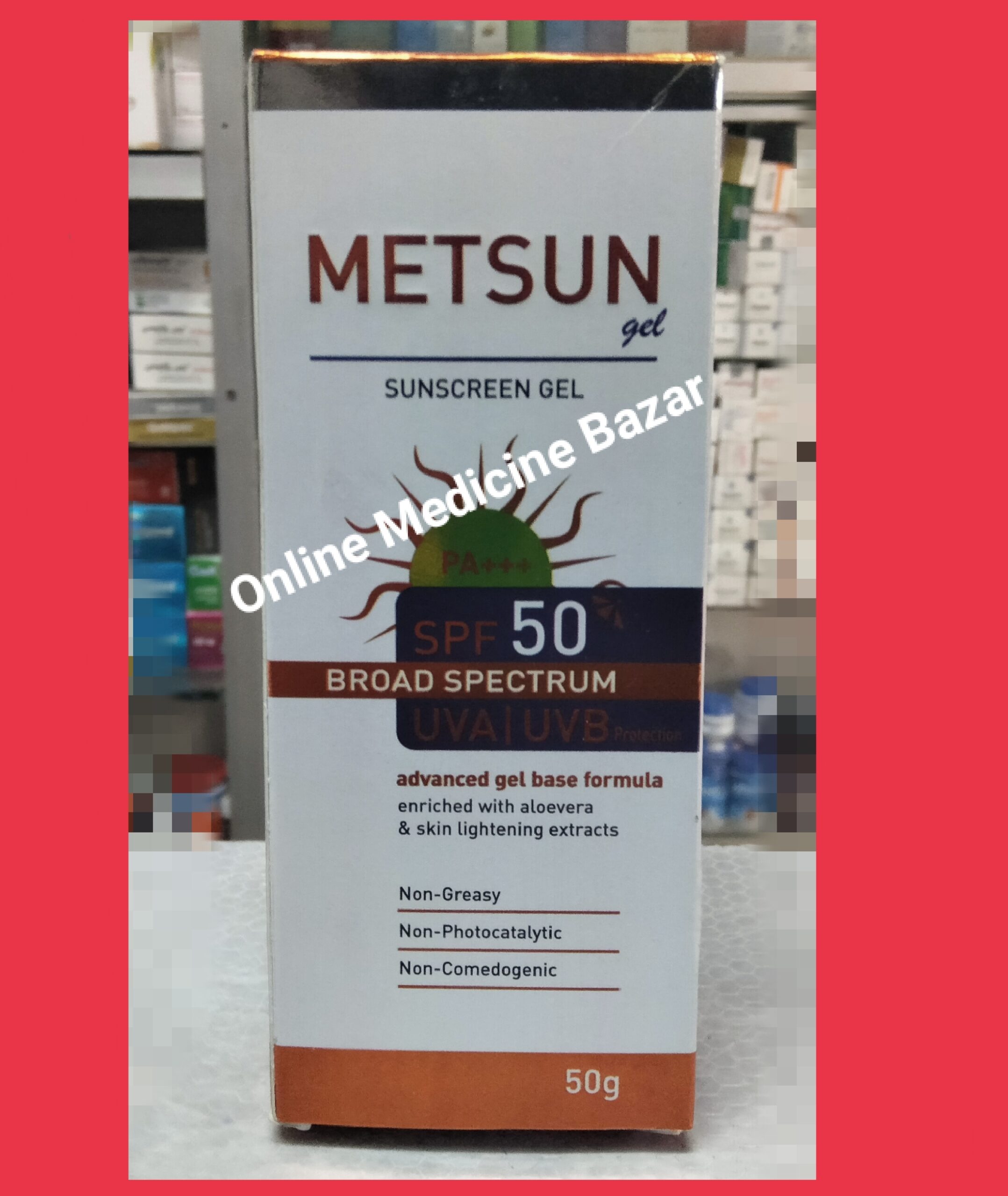 METSUN 50+ Sunscreen Gel-50 gm