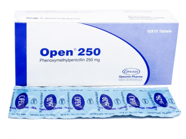 Open 250 mg Tablet-10's Strip