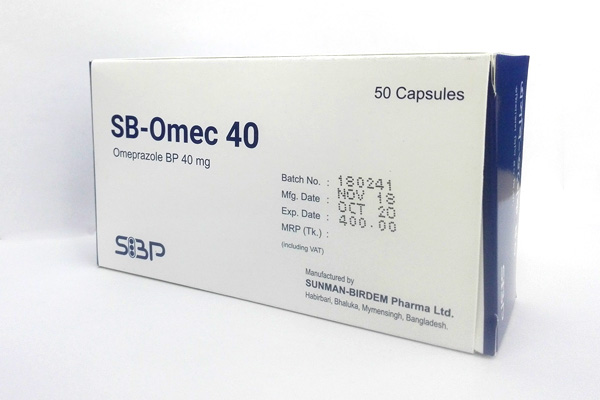 SB-Omec 40 mg Capsule-50's Pack