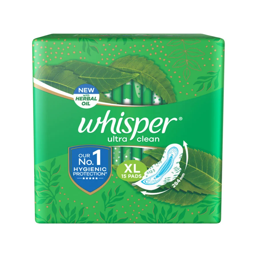 Whisper Ultra Clean XL Wings-15 Pads