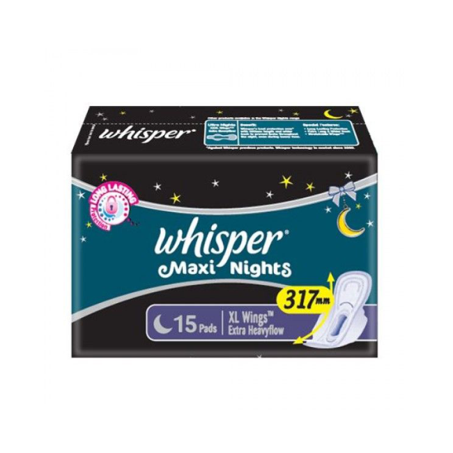 Whisper Maxi Nights XL Wings-15 Pads