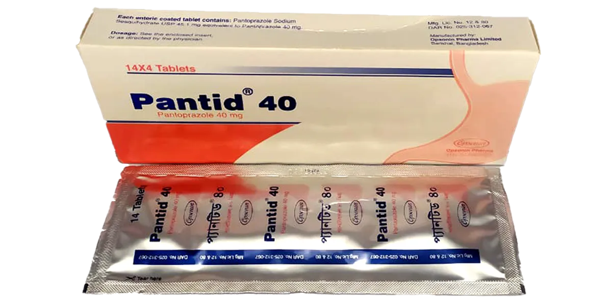 Pantid 40 mg Tablet-14's Strip