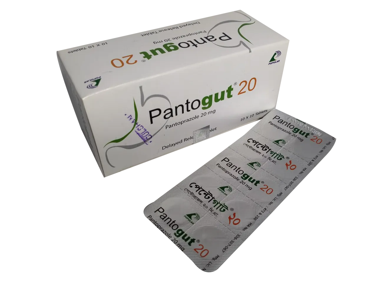 Pantogut 20 mg Tablet-10's Strip