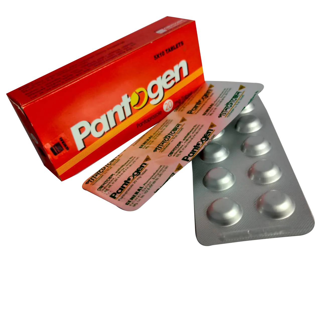 Pantogen 20 mg Tablet-10's Strip