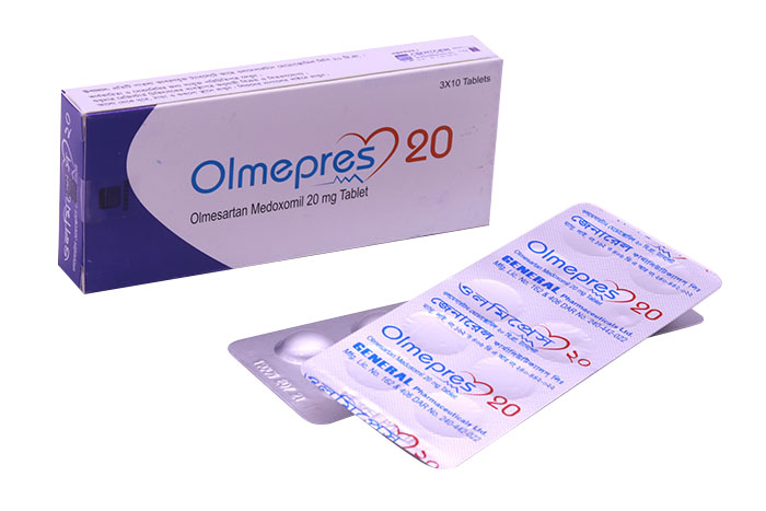 Olmepres 20 mg Tablet-10's Strip