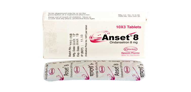 Anset 8 mg Tablet-10's Strip