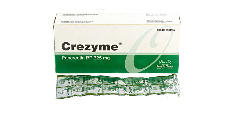 Crezyme 325 mg Tablet-100?s Pack