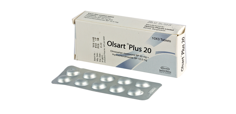 Olsart Plus 20 mg Tablet-10's strip