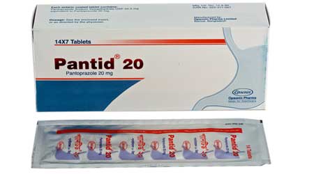 Pantid 20 mg Tablet-14's Strip