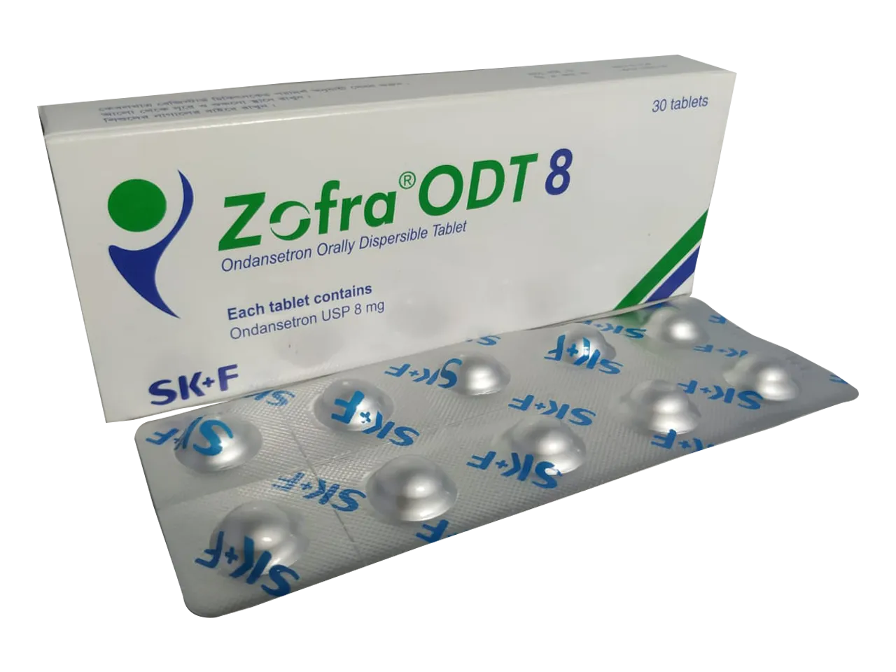 Zofra ODT 8 mg Tablet-14's Strip