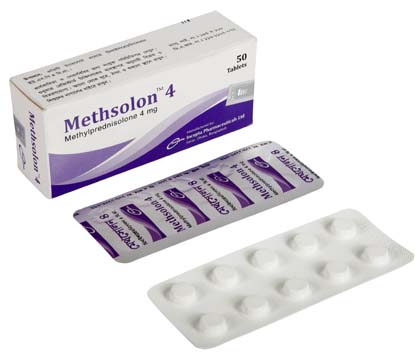 Methsolon 4 mg Tablet-50's Pack