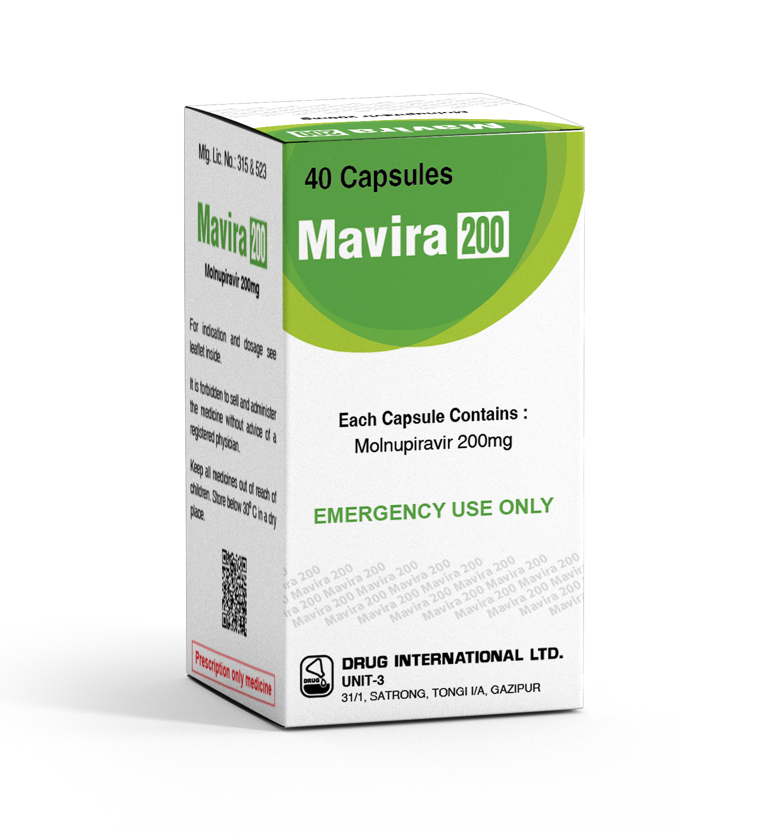 Mavira 200 mg Capsule-40's Pot