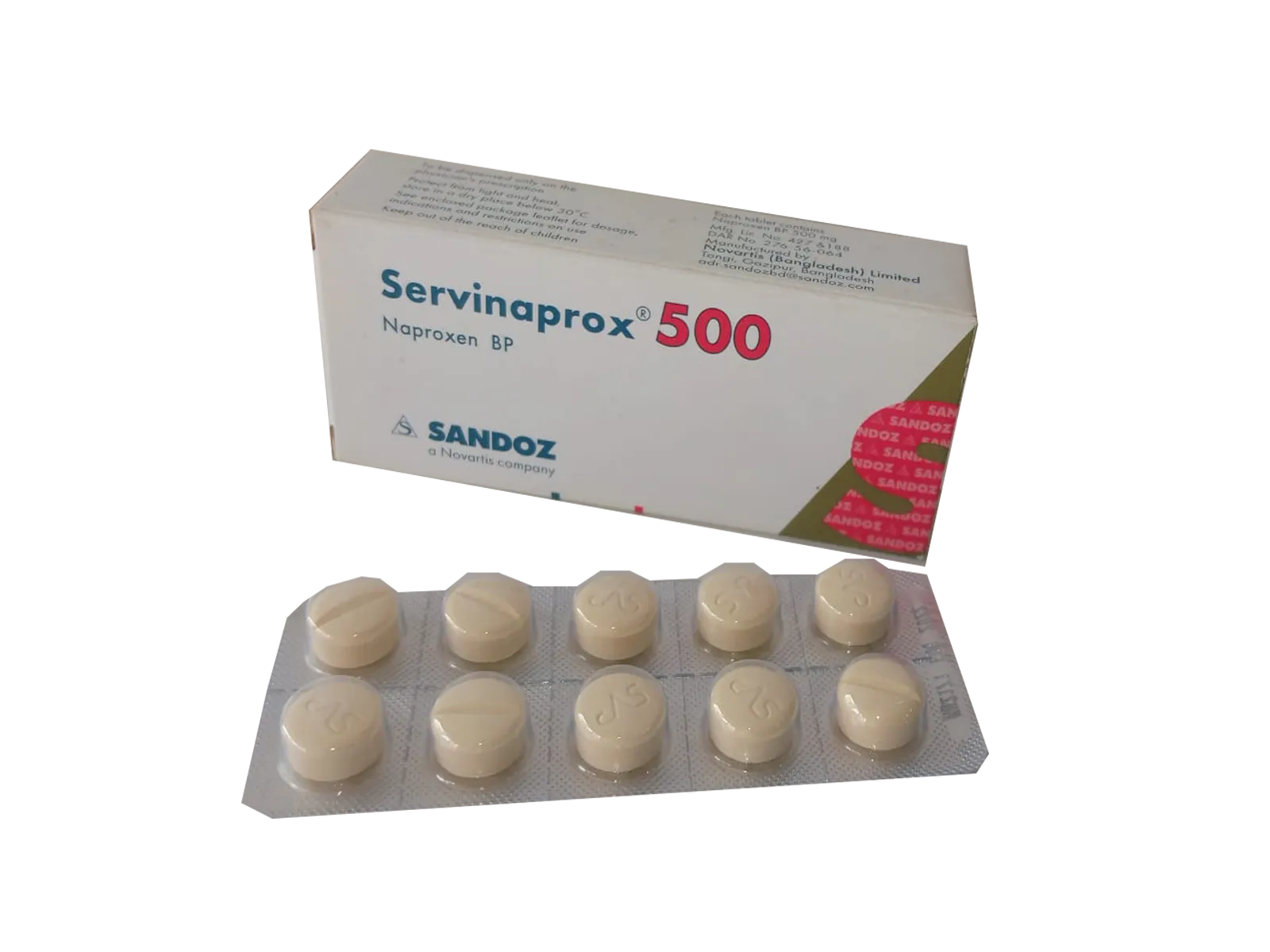 Servinaprox 500 mg Tablet-10's Strip