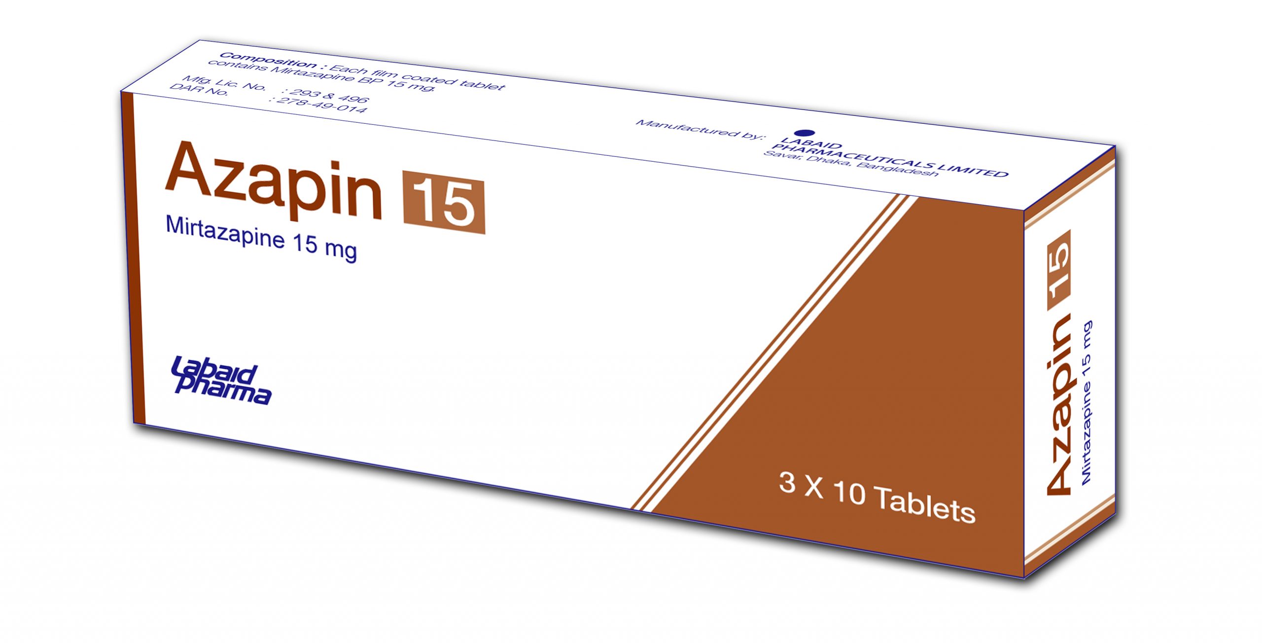 Azapin 15 mg Tablet-30's Pack