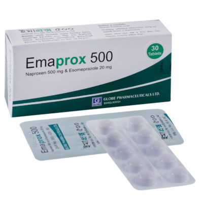 Emaprox 500 mg+20 mg Tablet-30's Pack