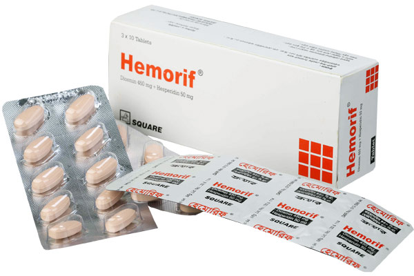 Hemorif 500 mg Tablet-10's Strip