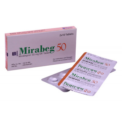 Mirabeg 50 mg Tablet-10's Strip