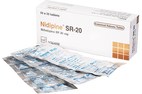 Nidipine SR 20 mg Tablet-10's Strip