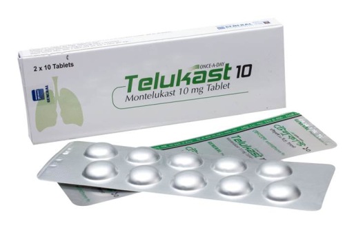 Telukast 10 mg Tablet-10's Strip