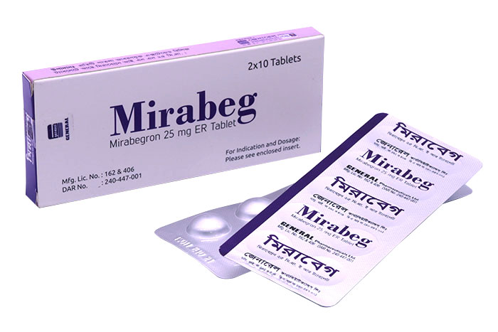 Mirabeg 25 mg Tablet-10's Strip