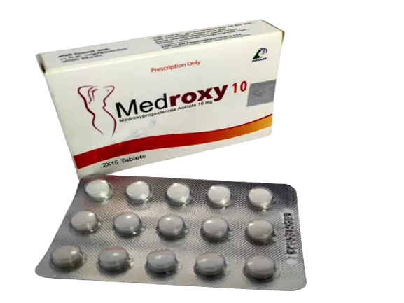 Medroxy 10 mg Tablet-15's Strip