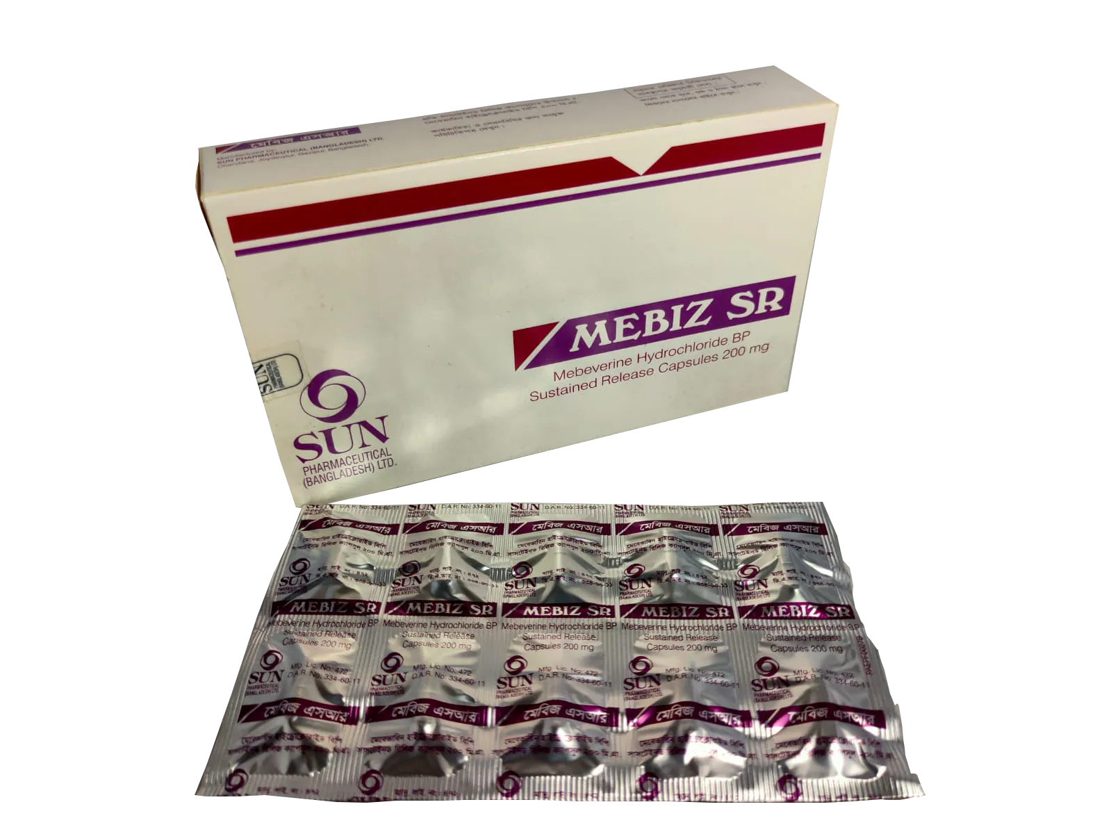 Mebiz SR 200 mg Capsule-10's Strip